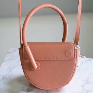 Louise et Cie Carnation Bag with Half Moon Shape & Architectural Handle
